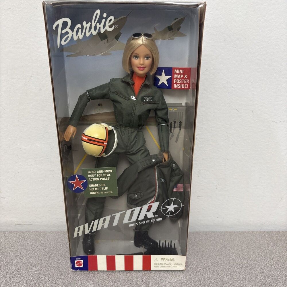Mattel Barbie Aviator Armed Forces Special Edition Doll 12in 2002 NIB B8001